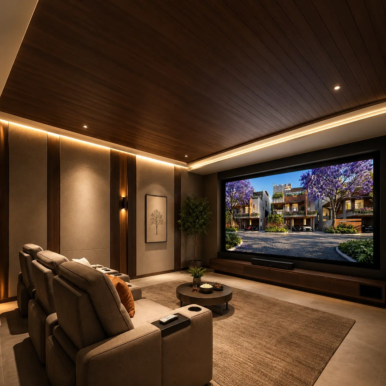 A private in-villa home theatre
